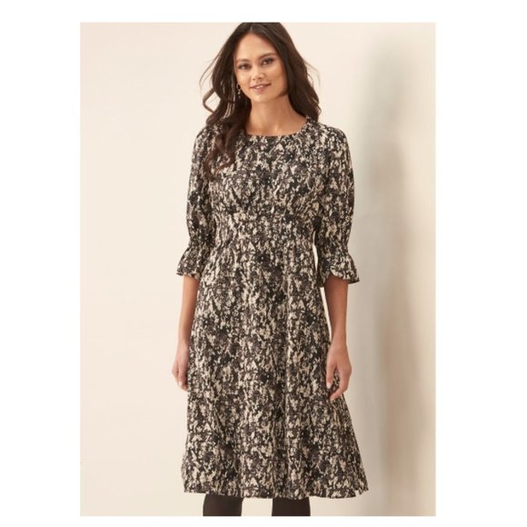 🆕 Charlie Paige Euro Black/Grey/Creme Snake Print Dress - Small NWOT - Picture 1 of 5